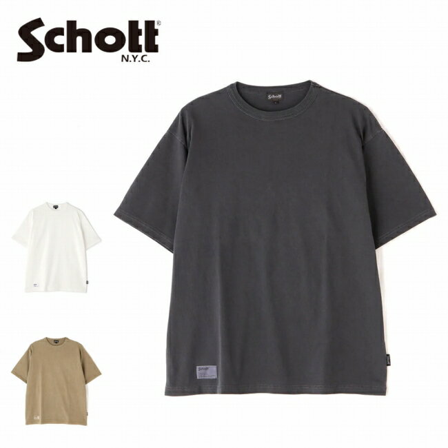 樂天商城 - 【9日20時〜16日1時59分限定クーポン配布中】●schott ショット PIGMENT O/D SS T-SHIRT ピグメントオーバーダイTシャツ 782-5934007 【 トップス ショートスリーブ 半袖 コットン 綿 キャンプ アウトドア 】【メール便・代引不可】