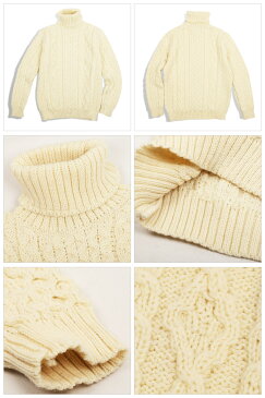 ケリーウーレンミルズ Kerry Woollen Mills セーター Aran Cable Polo Neck LITE 【服】ハイネック【即日発送】