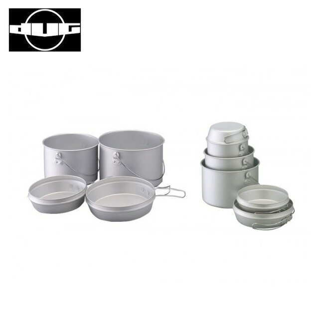【限定クーポン配布中!】●DUG ダグ 焚火缶 M/L セット DG-0102 【アウトドア キャンプ 鍋 フライパン 料理】