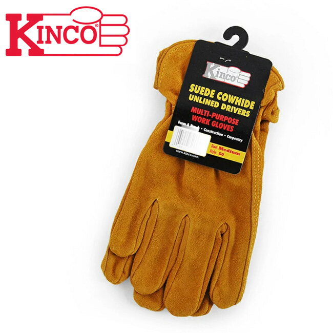 ●Kinco Gloves キンコグローブ Unlined Cowhide Driver Gloves 50 【アウトドア/ガーデニング/DIY/ドライブ】【メール便・代引き不可】