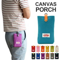 「メール便送料無料」スマホ入れ スマホポーチ 「帆布ポーチ」Canvas Pouch for Smart Phone 全機種対応 帆布 マルチポーチ　斜め掛け ショルダー レザー 軽量 父の日