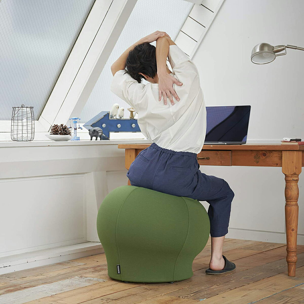 MAROOMS公式 マルームズ バランスボールチェア - 全4色バリエーション宅配便にて発送 体幹 骨盤 腰痛 ヨガ ストレッチ バランスボール 椅子通販格安セール情報 楽天 通販