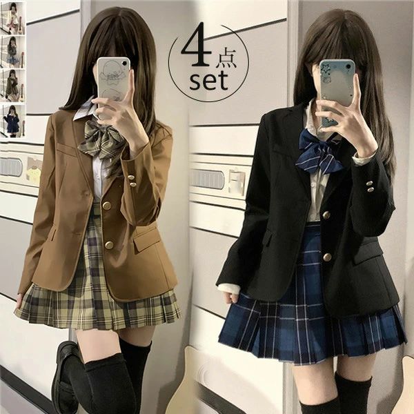 類似商品はこちら ＊.*꙳卒業式 スーツ 女の子 入学式 入学祝い 4点12,980円入学式 卒業式 スーツ 女の子 5点セット小学9,470円なんちゃって制服 4点セット 入学式 卒業式 7,980円入学式 卒業式 スーツ 女の子 ブラック ネイ6,230円なんちゃって制服 ブレザー リボン スカート 15,980円卒業式 入学式 スーツ レディース 中学生 高7,980円 セット内容&nbsp;✽.*꙳ 4点セット:ジャケット/スカート/シャツ/リボン「記載のないアクセサリー　小物等は付属しません」 大事なお知らせ&nbsp;✽.*꙳ #よくみて #コピーガード対策品 #TODOKANAI #サイズ違い #ABUNAI #やばい #コピー商品 ＃パクり ＃ニセモノ 素材&nbsp;✽.*꙳ ポリエステルなど カラー&nbsp;✽.*꙳ キャメル/グレー/ブラック/ブラウン/ネイビー/オフホワイト サイズ (cm)&nbsp;✽.*꙳ ジャケット： XS/着丈60　肩幅36　バスト91　袖丈56 S/着丈61　肩幅37　バスト94　袖丈56 M/着丈62　肩幅38　バスト98　袖丈57 L/着丈63　肩幅39　バスト102　袖丈57 2L/着丈64　肩幅40　バスト106　袖丈58 3L/着丈66　肩幅41　バスト110　袖丈58 スカート XS/ウエスト60 (適合ウエスト58-62) スカート丈39 S/ウエスト64( 適合ウエスト62-66) スカート丈39 M/ウエスト68 (適合ウエスト66-70) スカート丈39 L/ウエスト72 (適合ウエスト70-74) スカート丈39 2L/ウエスト76 (適合ウエスト74-78) スカート丈40 3L/ウエスト78 (適合ウエスト78-82) スカート丈40 ※表記寸法と実寸値の多少の誤差はご容赦ください。 送料&nbsp;✽.*꙳ ★1点 880円(北海道・九州・沖縄・離島除く)商品を複数ご注文の場合の送料は、下記の表を参照してください。 ※SALE品など、他商品との同梱発送不可の商品と合わせてご購入の場合、送料の計算が異なりますのでご注意ください。 注意事項&nbsp;✽.*꙳ ●ページの閲覧環境によって、掲載写真と実際の商品の色合いが異なる場合があります。 ●モデルに小物を使う場合がございますが、商品に含まれませんので、セット内容をご確認ください。 ●製造過程・出荷過程の間に出来た細かなキズ・折りジワ・ヨゴレなどある場合がございます。細かい部分まで気になさる方は、ご購入をご遠慮ください。 ●商品の仕様は、製造元の都合により予告なく変更や突然の欠品等で商品手配の遅れや手配ができない場合がございます。 ●お届けした商品に不備がございましたら、お届け後5日以内にご連絡ください。早急に対応させていただきます。なお期日を過ぎた場合はお受け致しかねます。 ●土日祝祭日のご注文およびお問い合わせへの弊社からのご連絡は、翌営業日となります。 ●海外製品のため、詳細タグなし。 ●配送の関係上、ラッピング対応は受け付けておりません。 &nbsp;&nbsp;会社・学校・団体でご購入のお客様 発送の際、ご担当者様のお名前（フルネーム）が必要となります。 登録情報のお名前を、会社名や団体名のみでご登録されている場合、ご登録名をご担当者様のお名前にご変更していただくか、【備考欄】にフルネームでご記入願います。 【納品書や領収書につきまして】 当店では個人情報保護及び環境保全の為ペーパーレス化に取り組んでおりますので、お届けのお荷物に納品書（お買上明細書）は同封しておりません。ご了承くださいませ。 ご希望の場合、ご注文時【備考欄】にご記入願います。PDFファイルをメールにて添付いたします。 &nbsp;&nbsp;返品・交換・キャンセルについて サイズ間違い・イメージ違いなど、お客様都合によるキャンセルやご交換は原則として承っておりません。返品ルールに関しましては、リンク先ページをご覧の上、お気軽にお問い合わせください。 SIMILAR COLOR キャメル グレー 灰色 ブラック 黒 ブラウン 茶 ネイビー 紺 オフホワイト ホワイト 白