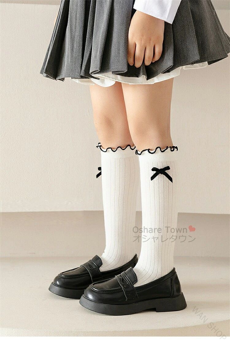 柔らか かわいい 小学生 幼児 ジュニア 子供 キッズ ガール 女の子 春秋 ハイソッ...