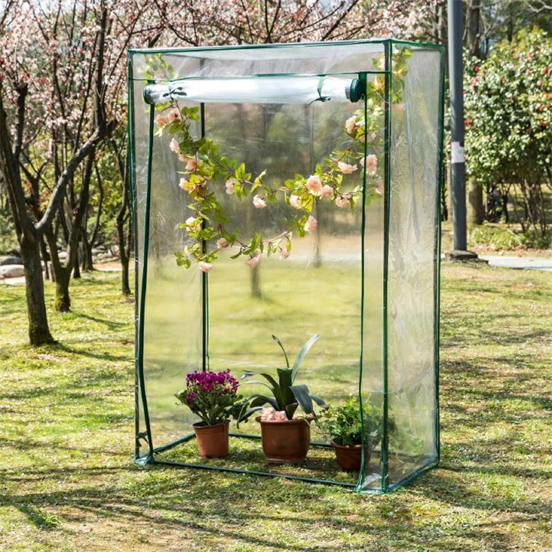 ハイホープの園芸用ビニ 折りたたみ ガーデン温室 PVC ビニールハウス 家庭用 屋外ミニガーデン温室 ビニール温室 植物 ビニールハウス 温室｜アングル2