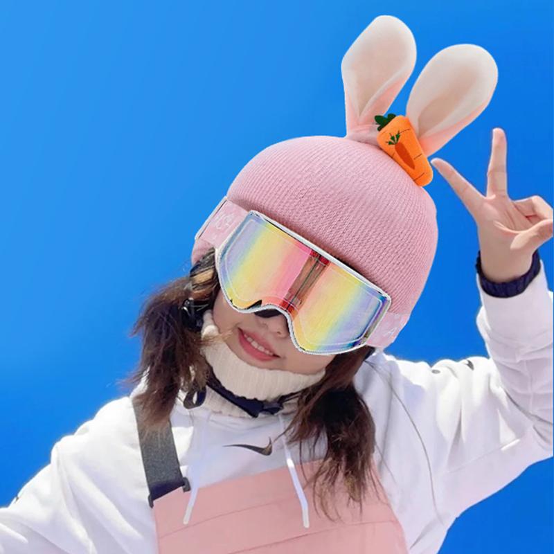 かわ 装飾 スノボー スキーヘルメット ハット スノー キャップ ヘルメット ソフト ウール 帽子 ニット カバー ヘルメット ウェア