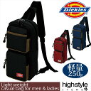 ボディバッグ メンズ レディース Dickies(ディッキーズ) 旅行 カジュアル 軽量ワンショルダーバッグ 2ポケットタイプ★鞄 カバン 通勤 通学 旅行 プレゼント ハイスタイル