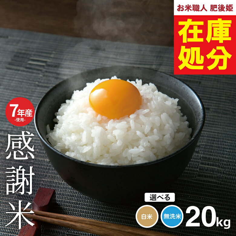 【最終SALE！在庫処分特価！】 訳あり米 7年産米使用 国内産100％ 7年産米入り【感謝米】無洗米 20kg 米20kg 送料無…