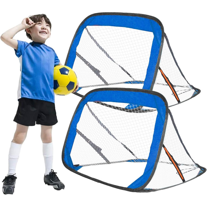 【Higood 送料無料】サッカーゴール子供 キッズ折りたたみサッカーゴール 2個セット120x66x66cm 室内屋外 収納バッグ付き