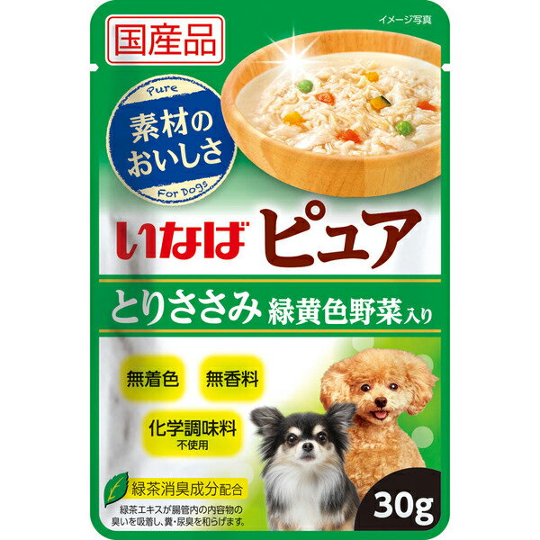 乐天商城 - いなば ピュア パウチ とりささみ 緑黄色野菜入り 30g×16コ