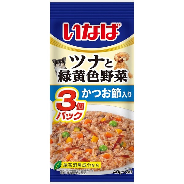 乐天商城 - いなば ツナと緑黄色野菜 かつお節入り 40g×3袋〔26030613dw〕