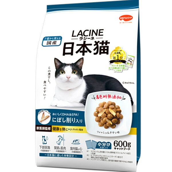 乐天商城 - ラシーネ 日本猫 にぼし削り入り 600g（150g×4袋入）