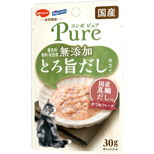 乐天商城 - コンボ ピュア キャット パウチ かつお・国産真鯛だし入り 30g×12コ