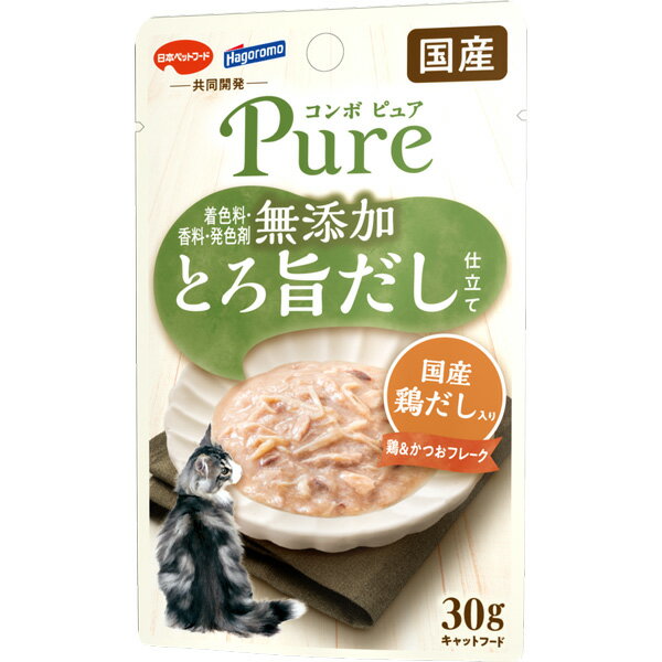 乐天商城 - コンボ ピュア キャット パウチ 鶏＆かつお・国産鶏だし入り 30g×12コ