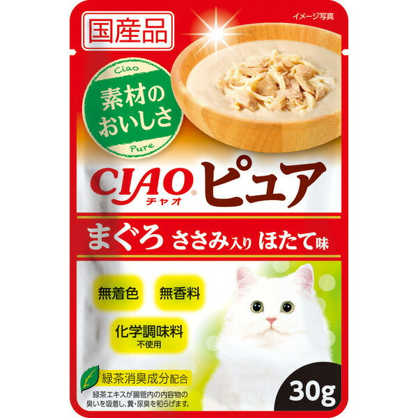 Mature Cat - チャオ ピュア まぐろ ささみ入り ほたて味 30g×16コ