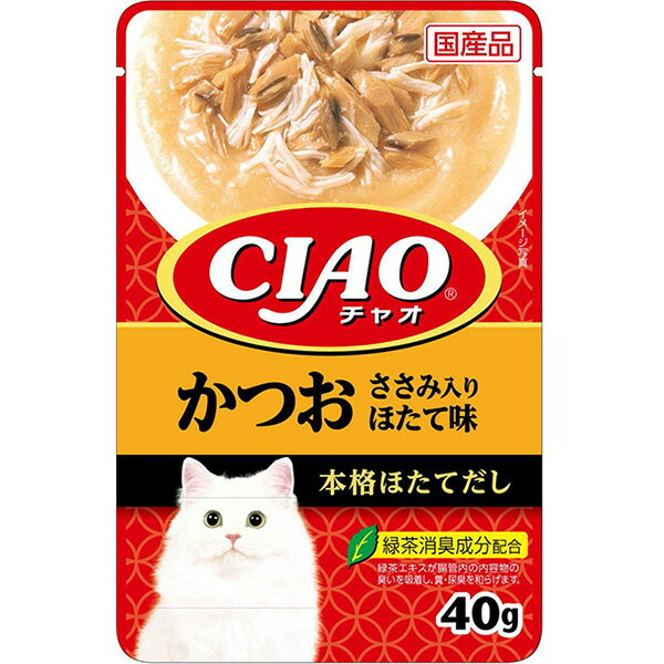 乐天商城 - チャオパウチ かつお ささみ入り ほたて味 40g×16コ〔26040859cw〕