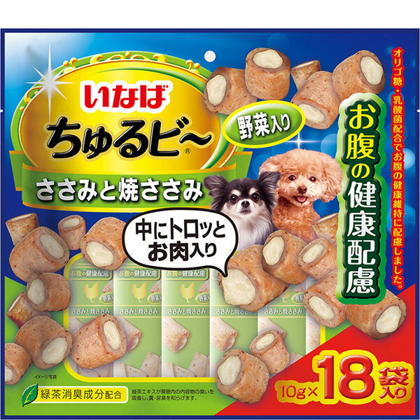 いなば ちゅるビ～ ささみと焼ささみ 野菜入り おなかの健康配慮 10g×18袋