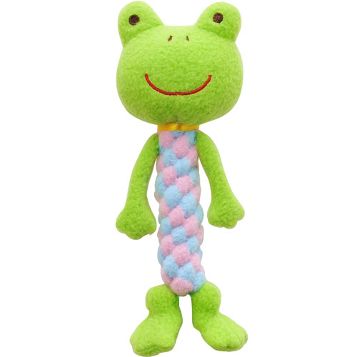 ワンちゃんが、編んだ部分を遊びながら噛む事でデンタル効果が期待できます。コットンのロープと比べ小型犬でも柔らかな噛みごこちです。ぬいぐるみ好きのワンちゃんでも喜んで遊びます。小型犬も遊びやすいサイズです。 【 材質・成分・素材など 】 ポリ...