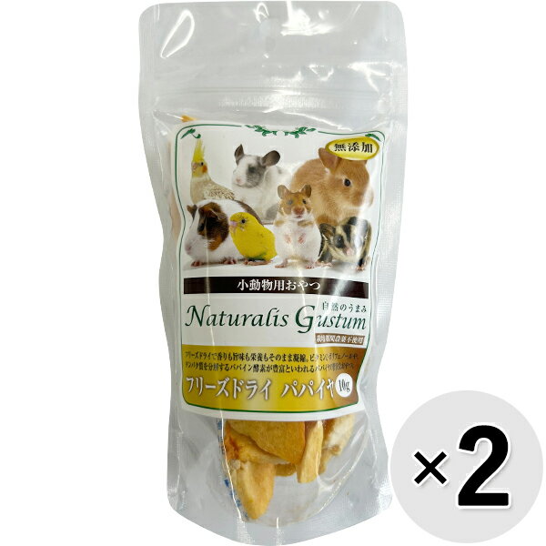 乐天商城 - 【セット販売】小動物用おやつ 自然のうまみ フリーズドライ パパイヤ 10g×2コ