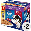 【セット販売】フィリックス やわらかグリル 15歳から お魚お肉バラエティ（ツナ・サーモン・チキン） （50g×12袋）×2コ