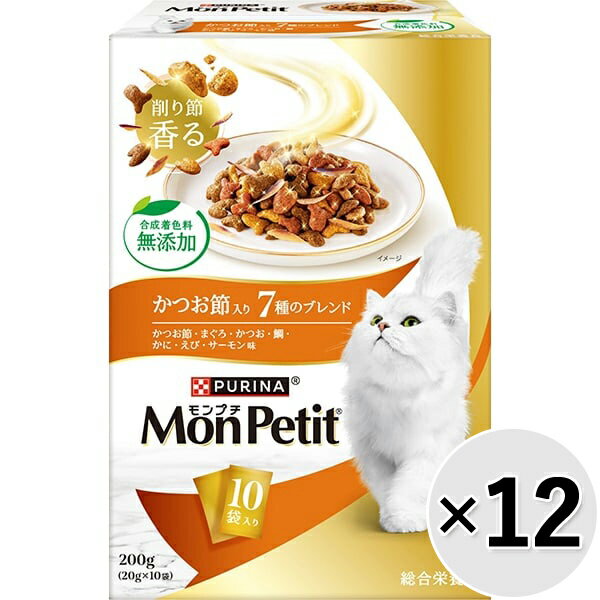 【ケース販売】モンプチ ボックス かつお節入り7種のブレンド 200g×12コ(4)