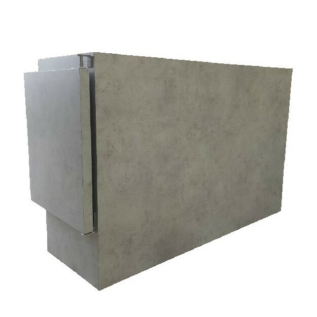 レジカウンター おしゃれ 大理石調 美容室 完成品 受付 カウンター 接客 引出 荷物棚 木製 幅140X奥行45X高さ90cm シンプル 組立不要 日本製 別注可能 水性塗料 ハイカウンター 美容室 理容室 オフィス 会計 作業台 【商品番号37】 [3]