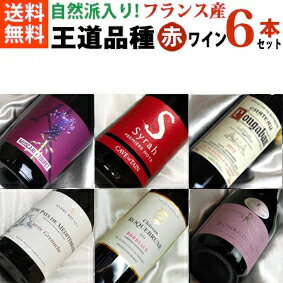 ■送料無料■オール自然派　フランスワインの王道品種飲み比べ6本セットVer.21　赤ワインの2大産地ボルドーとブルゴーニュに、ロワール、コート・デュ・ローヌ【ワイン プレゼント ギフト お酒】【赤ワインセット】【楽天 通販 販売】