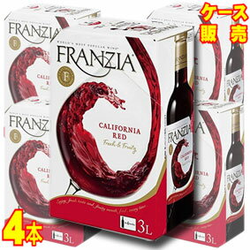 【送料無料】【メルシャン ワイン】ザ・ワイングループ 　フランジア　フランジア　赤　バッグ・イン・ボックス 3000ml　4本ケース販売Franzia Red アメリカ/カリフォルニアワイン/赤ワイン/ライトボディ/3000ml×4【メルシャンワイン】【ケース売り】