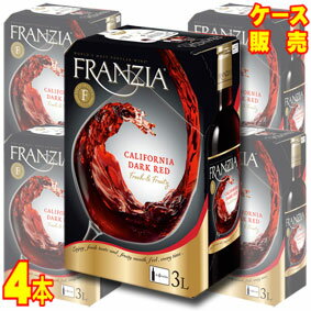 【送料無料】【メルシャン ワイン】ザ・ワイングループ 　フランジア　フランジア　ダークレッド　バッグ・イン・ボックス 3000ml　4本ケース販売Franzia Red アメリカ/カリフォルニアワイン/赤ワイン/ライトボディ/3000ml×4【ケース売り】