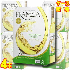 【送料無料】【メルシャン ワイン】ザ・ワイングループ 　フランジア　フランジア　白　バッグ・イン・ボックス 3000ml　4本ケース販売Franzia Red アメリカ/カリフォルニアワイン/白ワイン/ライトボディ/3000ml×4【メルシャンワイン】【ケース売り】