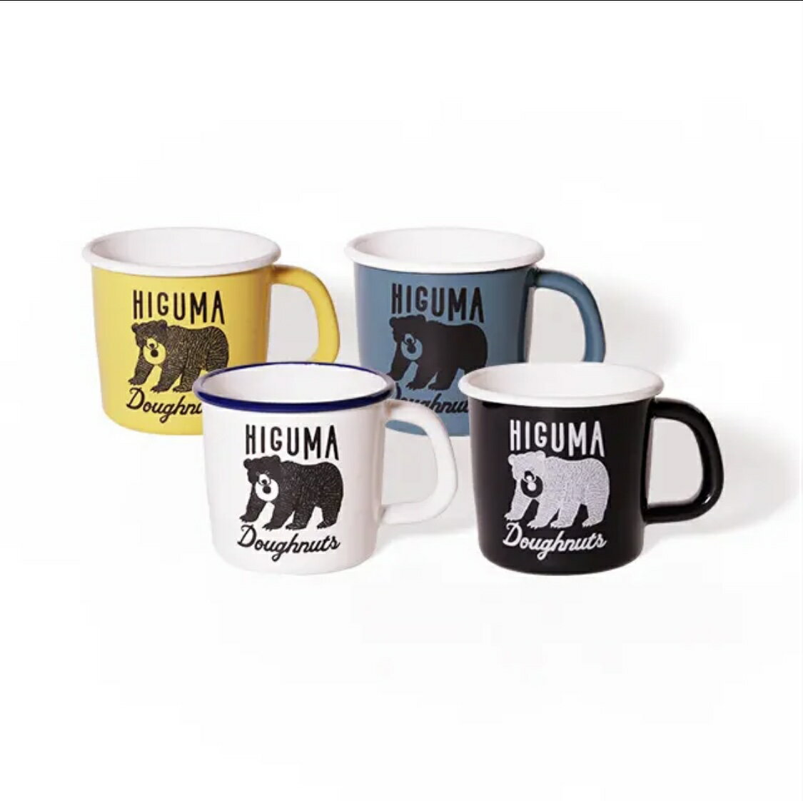 【ヒグマドーナッツ】HIG MUG ホーローマグカップ 全4色 / ホーロー ホウロウ 琺瑯 ほうろう プレゼント ギフト 北海道 ドーナッツ