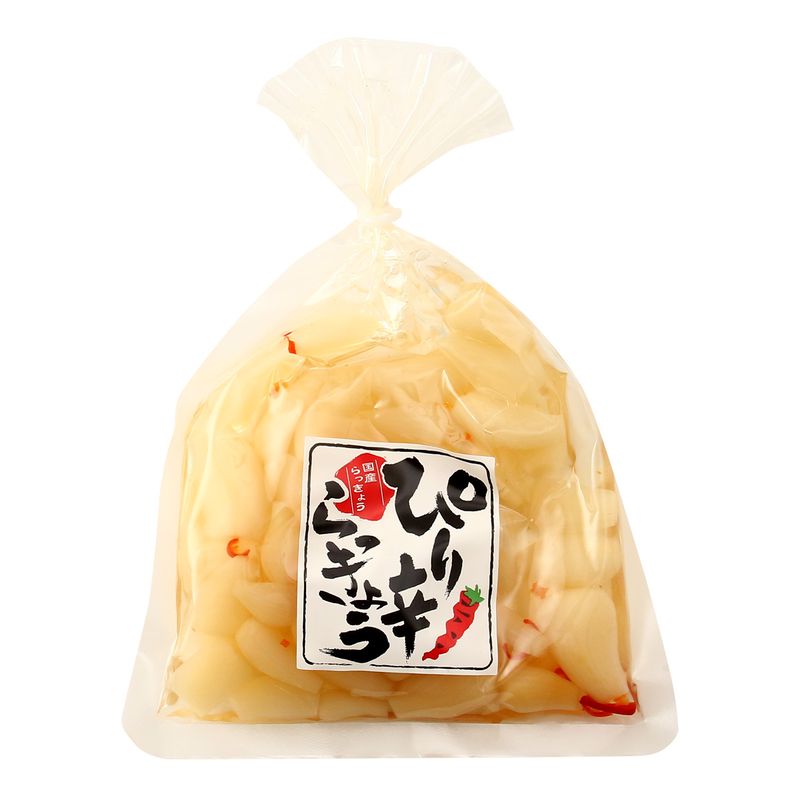 【おばねや】ぴり辛らっきょう 140g / 漬物 つけもの 国産らっきょう 栃木県 ピリ辛 カレーライス 乳酸発酵 箸休め ピクルス 和食 薬味 トッピング 料理の具材 つまみ 歯ごたえ シャキシャキ食感
