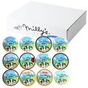【松本アイス工房(Hamanda Dairy Farm)】松本牧場 本格ジェラート millys 12個セット( ミルク×2、バニラ×1、チョコ×1、抹茶×1、いちご×2、黒ごまきなこ×1、みかんシャーベット×1、いちごシャーベット×1、熟成焼きいも×1、ヨーグルト×1)各110ml
