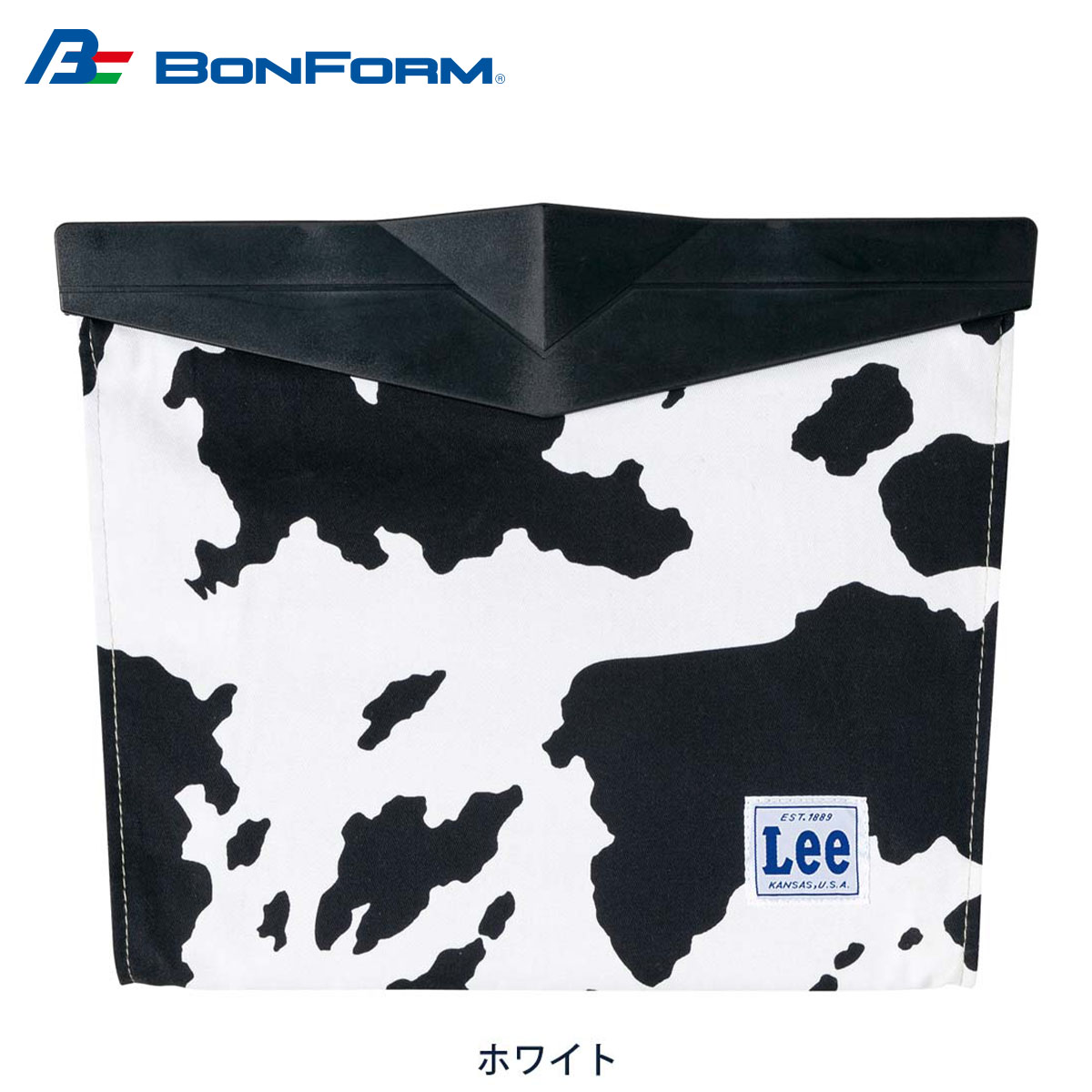 【ボンフォーム】BONFORM Leeホルスタイン ダストケース 7415-25 ホワイト/ダストボックス/ゴミ箱