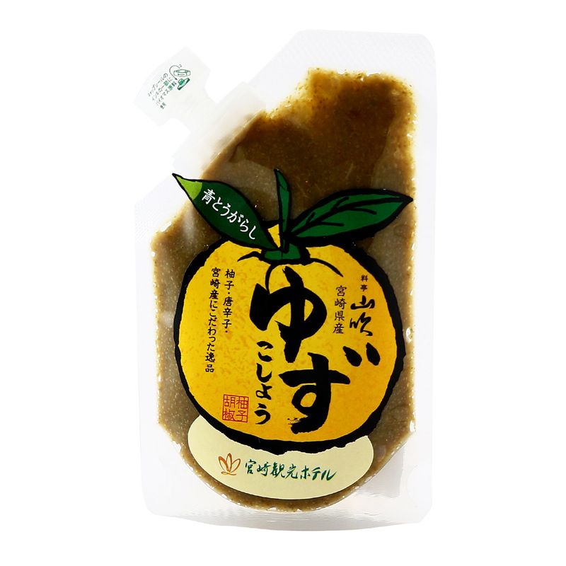 【宮崎観光ホテル】青とうがらし ゆずこしょう 100g / 宮崎県産 青唐辛子 とうがらし ゆずこしょう 料亭山吹 薬味 調味料 鍋 うどん おでん