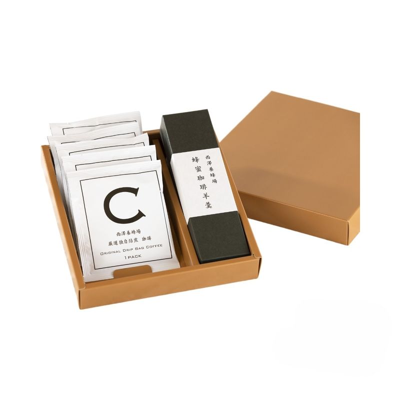 【西澤養蜂場】コーヒー＆蜂蜜羊羹ギフト ドリップバッグコーヒー5袋、はちみつ珈琲羊羹200g / コーヒ..