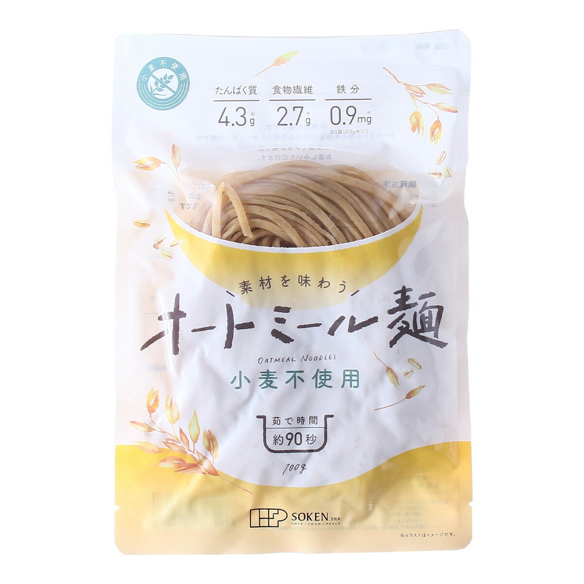 【創健社】素材を味わう オートミール麺 100g