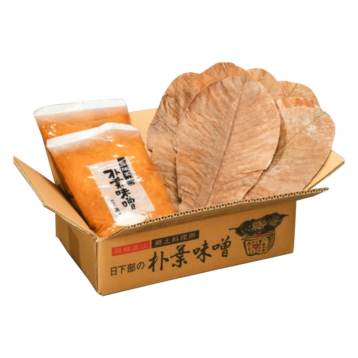 【お得なクーポンはこちら】 【商品説明】 当社の最高級の無添加こうじ味噌を焼味噌用に調合した飛騨の郷土料理「朴葉みそ」です。 【原材料】 米みそ(大豆を含む、国内製造)、還元水飴、砂糖、鰹節エキス/酒精、調味料(アミノ酸等) 【内容量】 800gx10・朴葉x6 【原産国】 日本 【温度帯】 常温 【アレルギー表示】 大豆