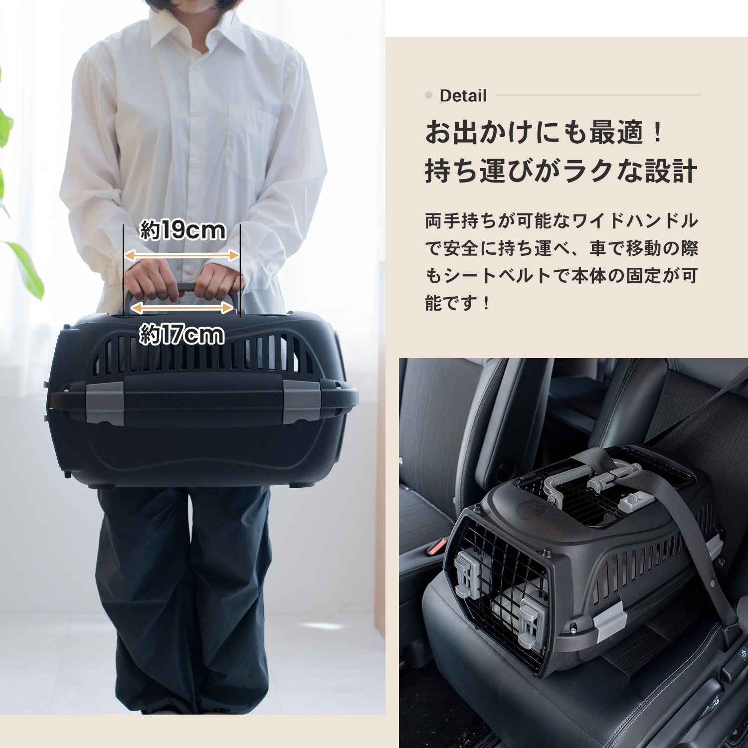 コーナンオリジナル LIFELEX 2ドアハードキャリー ワイドハンドル ブラック S／超...