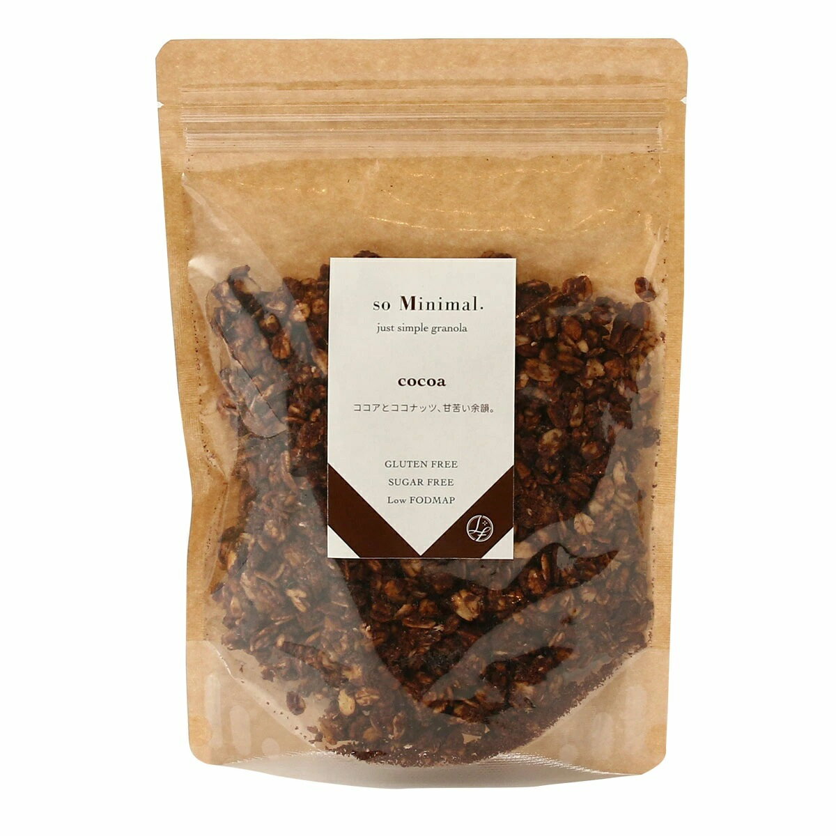 【東洋物産】so Minimal. (ソゥ ミニマル) グラノーラ ココア 200g / グラノーラ 低FODMAP LOFOMA+ 大分県 おなかにやさしい やさしいスイーツ シンプル 朝食 小麦不使用 砂糖不使用 so Minimal. おなかにやさしい専門店