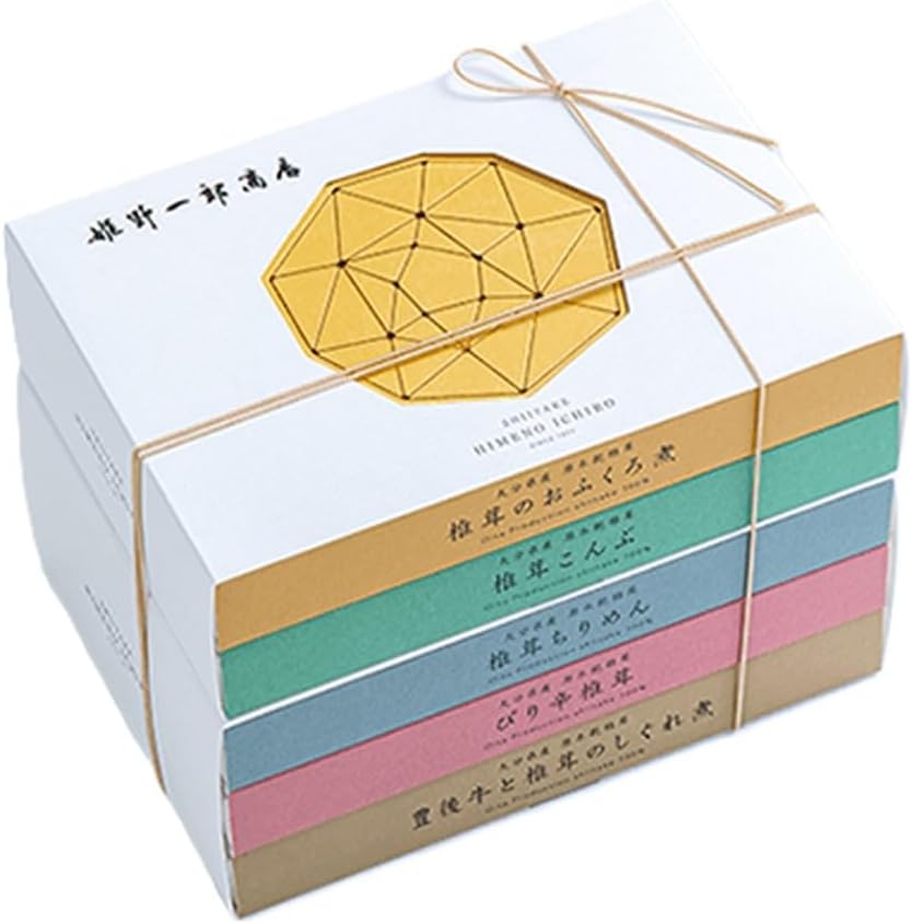 【姫野一郎商店】山の宝石ギフト 5個セット 520g(椎茸のおふくろ煮120g(60g×2袋)、椎茸こんぶ100g(50g×2袋)、椎茸ちりめん100g(50g×2袋)、ぴり辛椎茸100g(50g×2袋)、豊後牛と椎茸のしぐれ煮100g(50g×2袋)) / 佃煮 しいたけ 大分県 佃煮 薄味 グルメ 贈り物 手土産