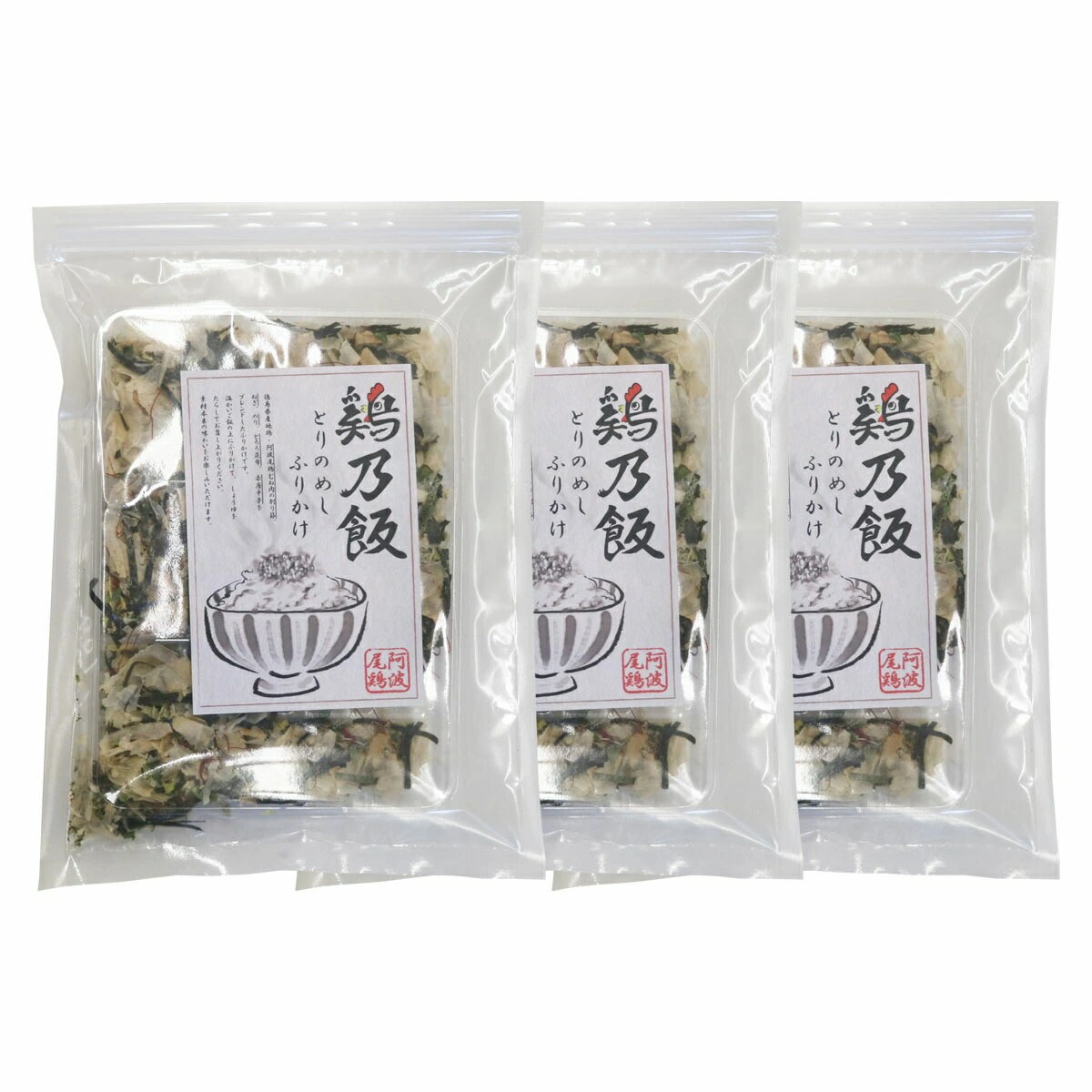 【丸本】鶏乃飯 とりのめしふりかけ 25g×3 / おにぎり ご飯のお供 ごはんのお供 グルメ 徳島県 体にやさしい 鶏飯