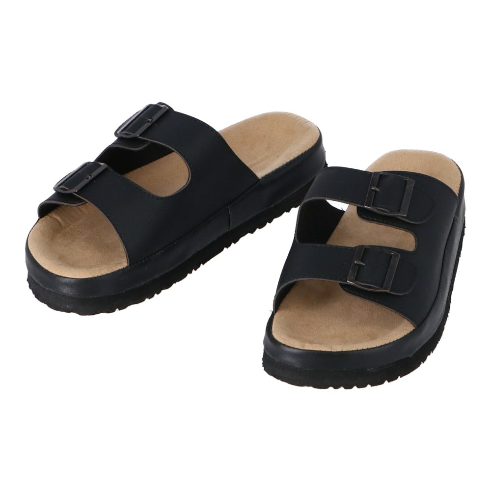 【特長】●足なじみ　ゆったり設計●外履き【仕様】●材質甲材：合成皮革底材：合成底（EVA）【お取り扱い上のご注意】●発汗などによりかゆみ、かぶれなどを感じたときには、ただちにご使用をおやめください。●濃色素材及び天然皮革を使用した履物は現在の染色技術では、色落ちすることもございますので、ご注意ください。●火のそばに置いたりすると、軟化または、変形することがございます。●油のひいてある場所でのご使用は、なるべくお避けください。●乾燥させるときには、陰干ししてください。●甲皮の汚れを取るためには、水で濡らした布を用い、靴クリームなどの保革油を用いる必要はありません。●直射日光のあたる場所、極度に高温多湿の場所での保管及び使用は素材が著しく劣化したり「縮む」場合があります。●エスカレーターをご使用になる際は、巻き込み防止のため、必ず黄色い線の内側にお乗りください。