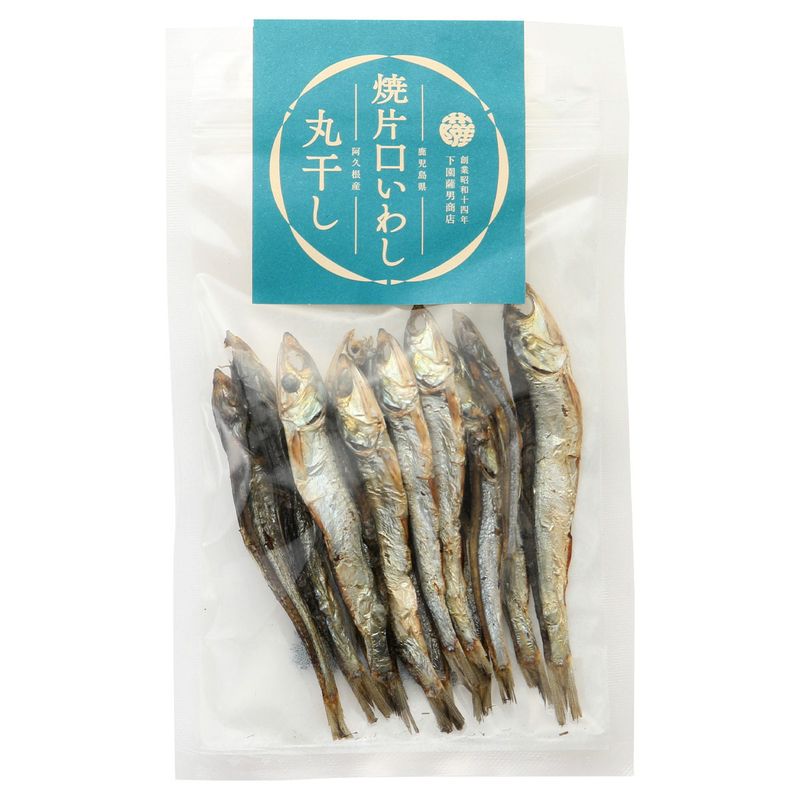 Dried Boiled Fish - 【下園薩男商店】鹿児島県阿久根産 焼片口いわし丸干し 25g / 鹿児島 片口 イワシ 苦み 阿久根 玄人 クセになる