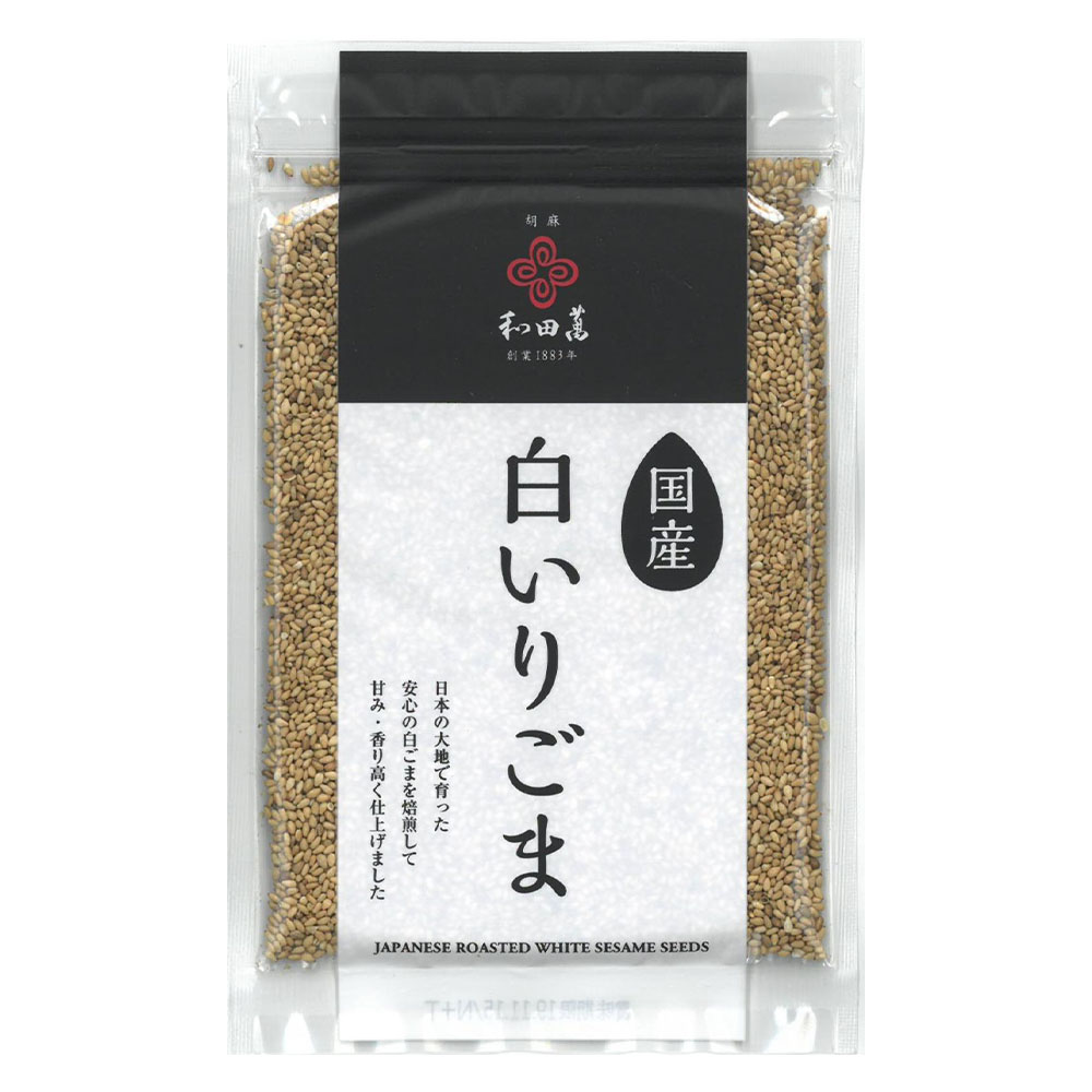 ☆【和田萬】国産白いりごま 30g / 和田萬 白ごま 白いりごま 国産 料理 パン生地 ...