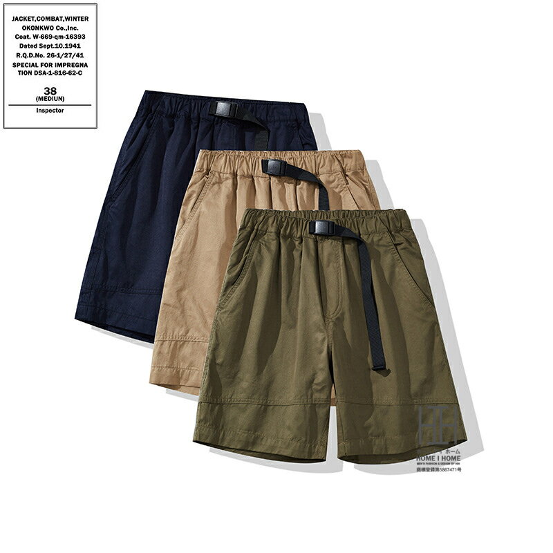 Climbing Shorts - ショートパンツ メンズ 接触冷感 涼感 冷感 短パン ベルト付き イージーパンツ ゴムウェスト アウトドア クライミングパンツ ハーフパンツ 膝上 おしゃれ