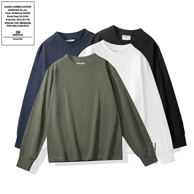 Rakuten - tシャツ ヘビーウェイトtシャツ メンズ 長袖 綿 100 スラブコットン 厚手 無地 Tシャツ 定番 シンプル クルーネック 丸首 カジュアル おしゃれ リブ トップス