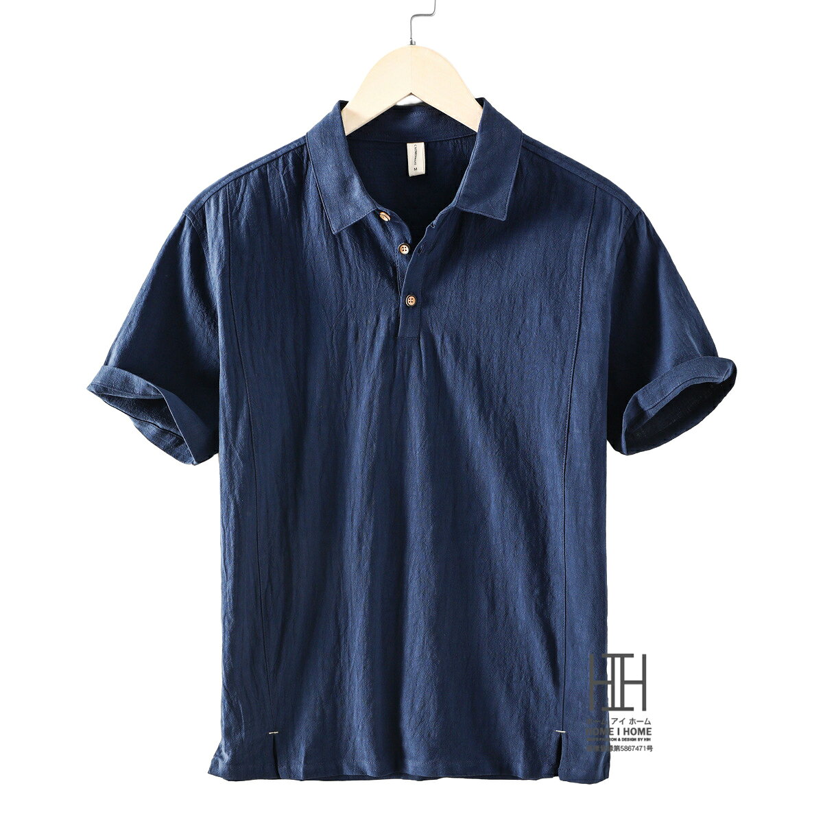 Rakuten - ヘンリーネックTシャツ シャツ メンズ 半袖 プルオーバー 綿 麻 メンズシャツ 無地 シンプル リネンシャツ 涼しい 涼感 カジュアルシャツ カットソー 夏服