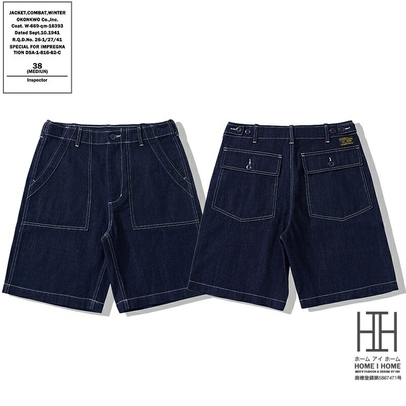 Rakuten - 短パン デニムパンツ メンズ ショートパンツ 綿 100 インディゴ カジュアル Baker Shorts カーゴ 五分丈 ハーフパンツ おしゃれ