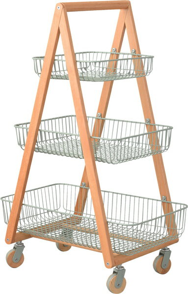 バスケットワゴン ワゴン バスケット キッチンワゴン ガーデンプランター フェイクグリーン 植物 観葉..